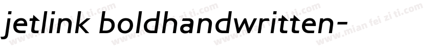 jetlink boldhandwritten字体转换